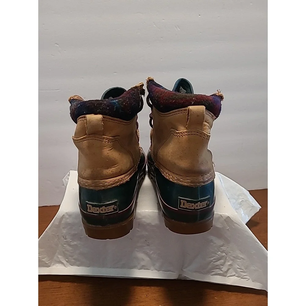 Vintage Dexter Duck Boots Brown Leather Thermolite Thin Insulated Booties Size 9